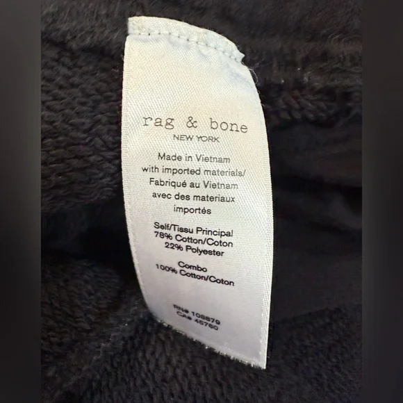 Rag & Bone Black Jogger Sweatpants-Size Small